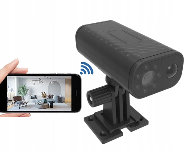Mini kamera zewnętrzna wifi zdalny podgląd podczerwień 7 dni