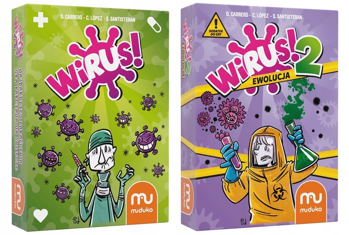 Wirus + dodatek Ewolucja Gra karciana rodzinna Muduko