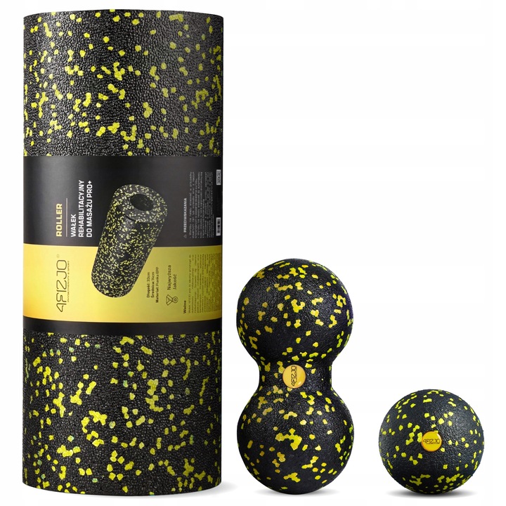 ROLLER WAŁEK PIŁKA PIŁECZKA ZESTAW EPP GŁADKI TWARDY DO MASAŻU DUOBALL
