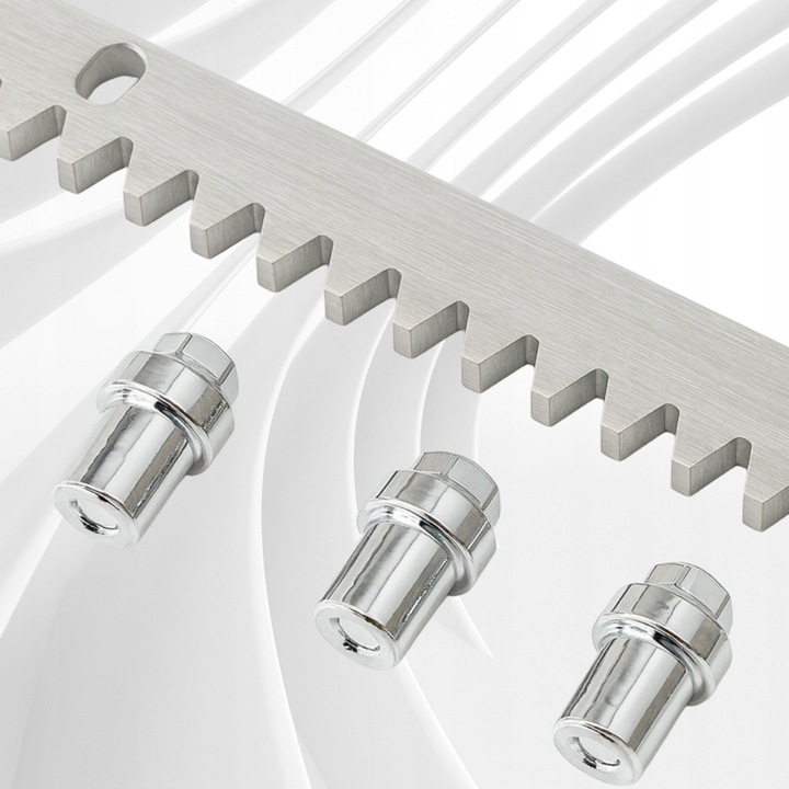 6m LISTWA ZĘBATA STALOWA 8mm metalowa do napędu bramy + tuleje, śruby