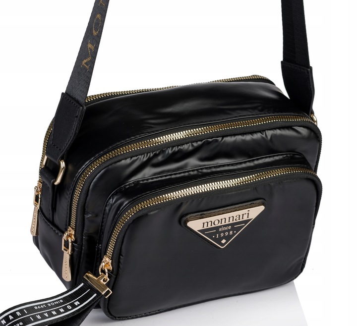 MONNARI Torebka na ramię LISTONOSZKA Pojemna DWUKOMOROWA do pracy