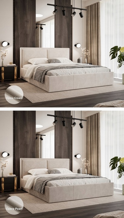 ŁOŻKO SOAVE II Z PODNOSZONYM STELAŻEM I POJEMNIKIEM NA POŚCIEL 160x200