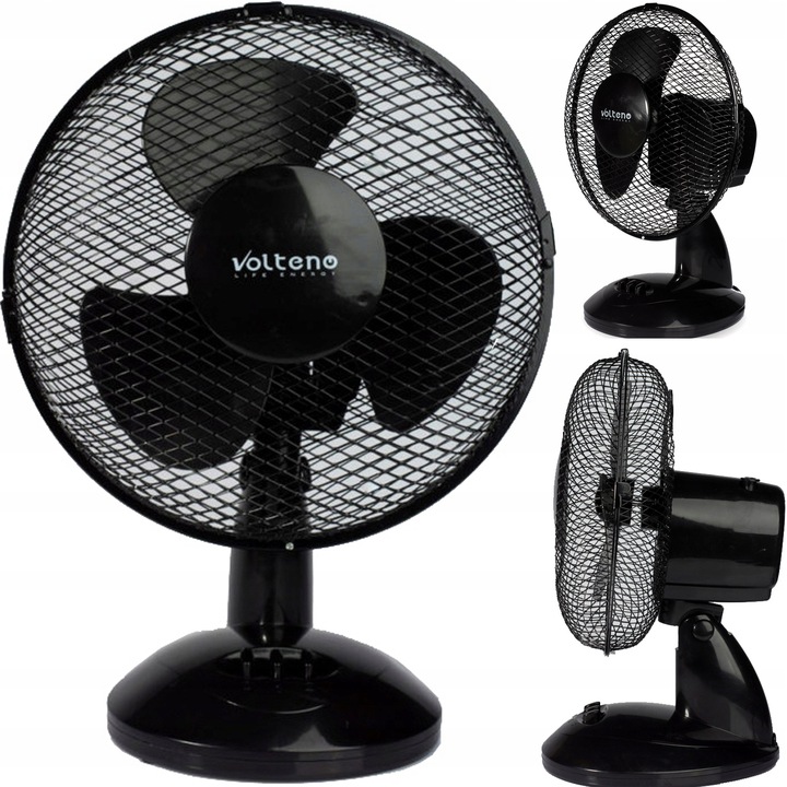 WENTYLATOR WIATRAK STOŁOWY STOJĄCY BIURKOWY OSCYLACJA CICHY MOCNY