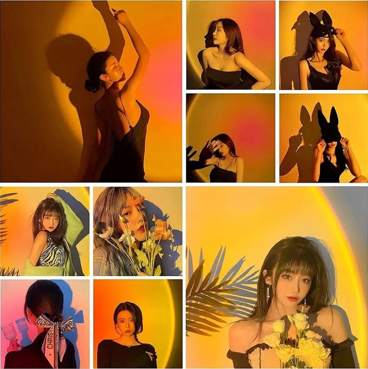 LAMPKA LED SUNSET RGB ZACHÓD SŁOŃCA PILOT PREZENT do sypialni salonu pokoju