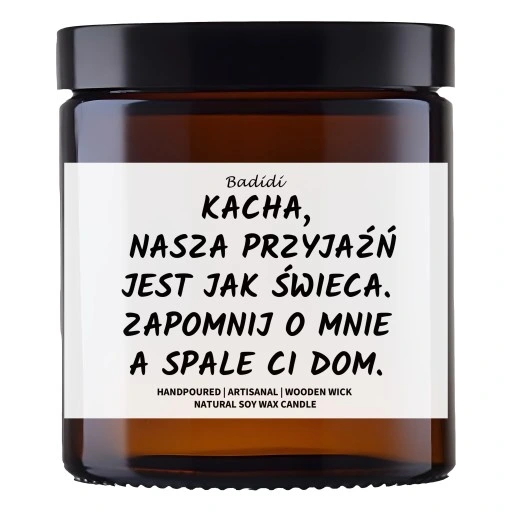 Personalizowana Świeca W Szkle Z Własnym Napisem - Upominek - Prezent 40h