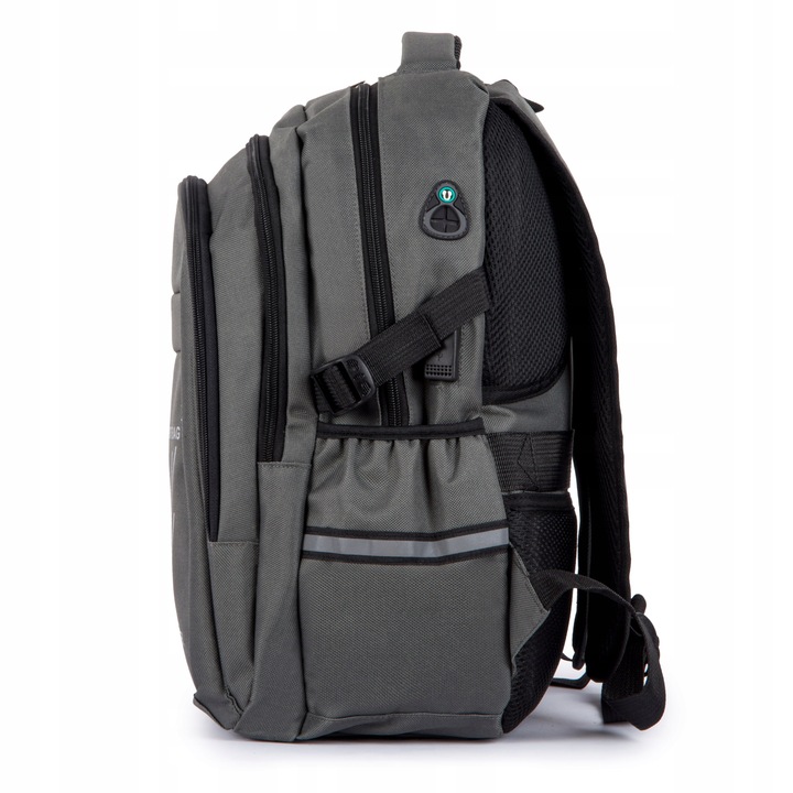 Plecak TORNISTER szkolny młodzieżowy DUŻY czarny 24L Klasy 1-8 Odblaski