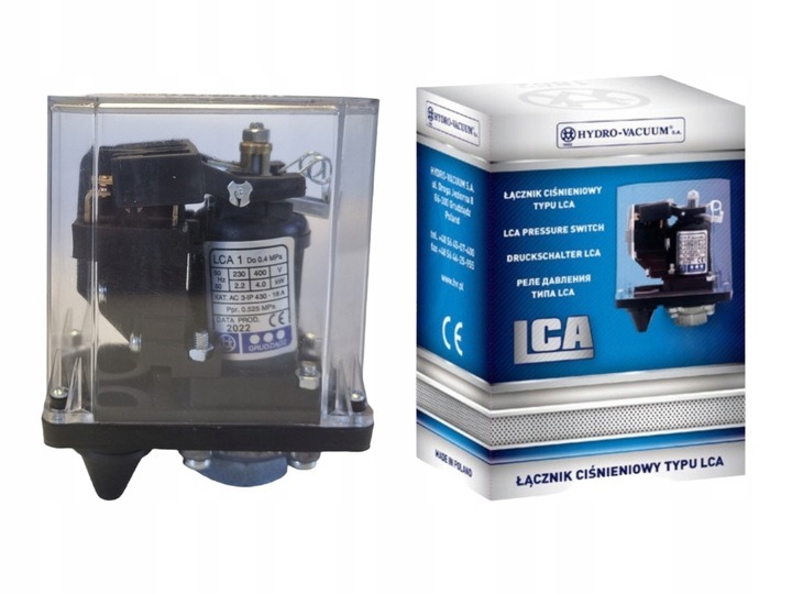 Wyłącznik ciśnieniowy LCA.1 LCA1 1-4 HYDRO-VACUUM