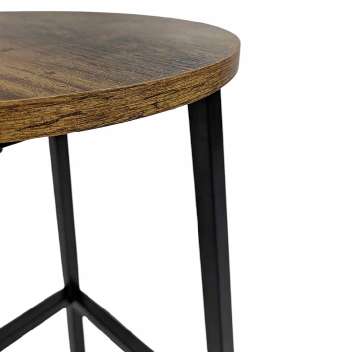 TABORET niski ciemny brąz STOŁEK BAROWY do jadalni do kuchni KRZESŁO