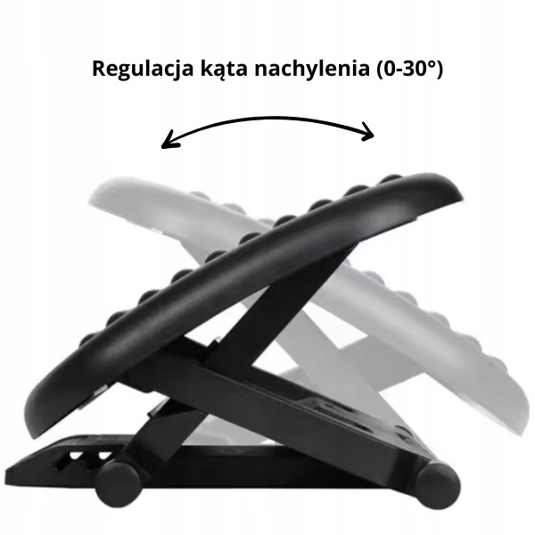 Ergonomiczny regulowany podnóżek biurowy ErgoStep R - pod biurko