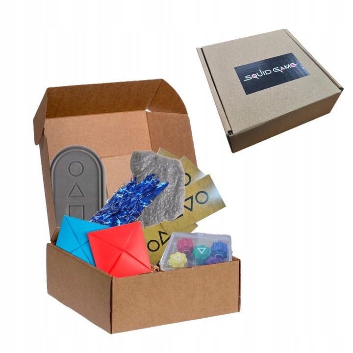 ZESTAW 5 GIER ZE SQUID GAME BILET PEŁEN ZESTAW GRA Z SERII GAME OF SQUID