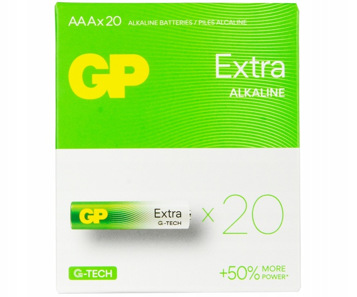 20 sztuk BATERIA ALKALICZNA GP Extra R3 AAA do zabawek