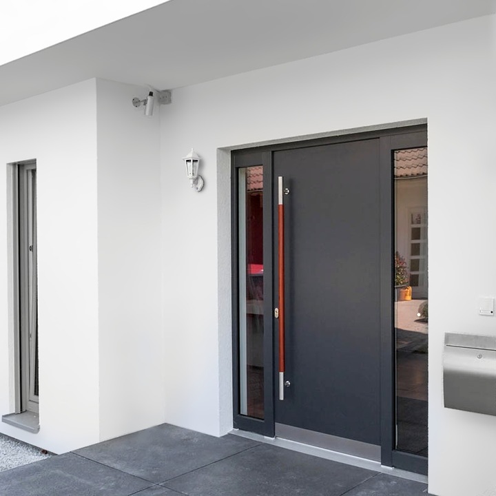 LAMPA OGRODOWA ZEWNĘTRZNA LATARNIA Z CZUJNIKIEM RUCHU I ZMIERZCHU E27