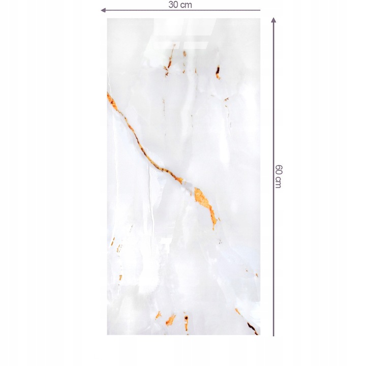 x10 SAMOPRZYLEPNY PANEL ŚCIENNY MARMUR PCV LAMINAT POŁYSK 3D Płytki 30x60
