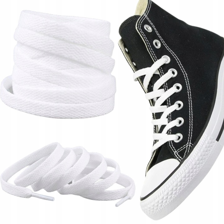 Białe Sznurówki sznurowadła do butów Converse o długości 140 cm Chuck 70