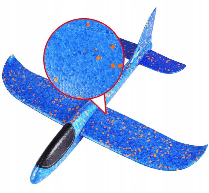 Samolot Szybowiec Styropianowy DUŻY ze Styropianu OPAKOWANIE 5 SZT- KOLORY