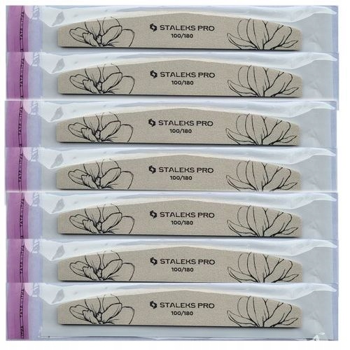 Pilnik do paznokci Staleks półksiężyc 100/180 BEZPIECZNY PAKIET 25 sztuk