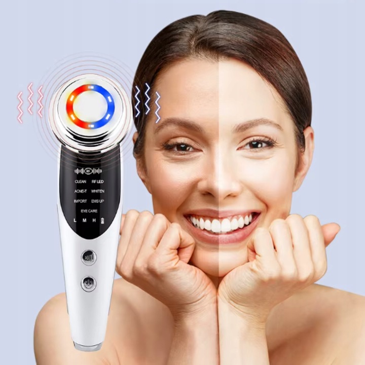 MASAŻ TWARZY MASAŻER LIFTINGUJĄCY UJĘDRNIAJĄCY 7W1 EMS MEZOTERAPIA LIFTING