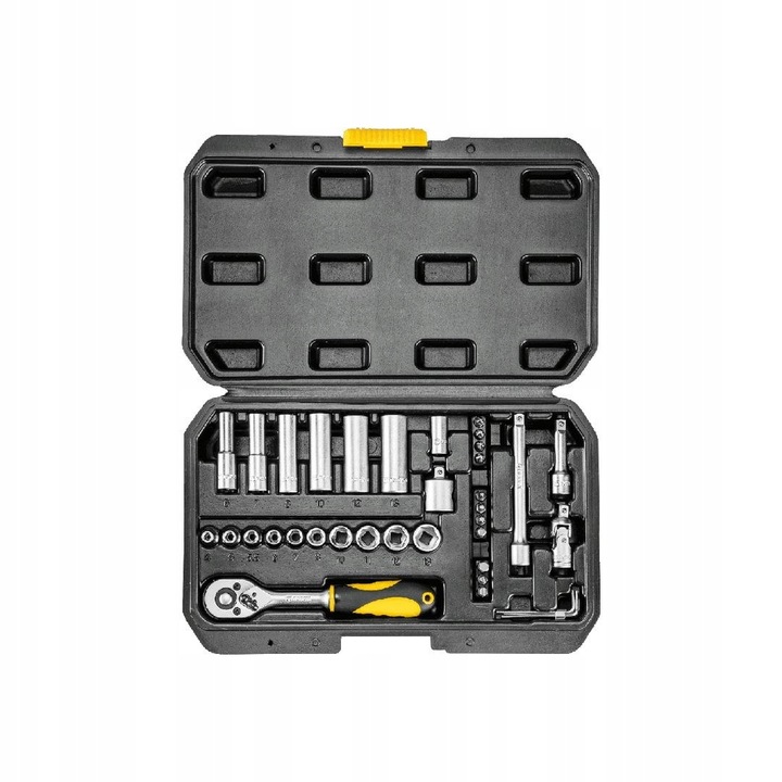 KLUCZE NASADOWE ZESTAW Z WALIZKĄ 1/4" 36 szt. TOPEX 38D669