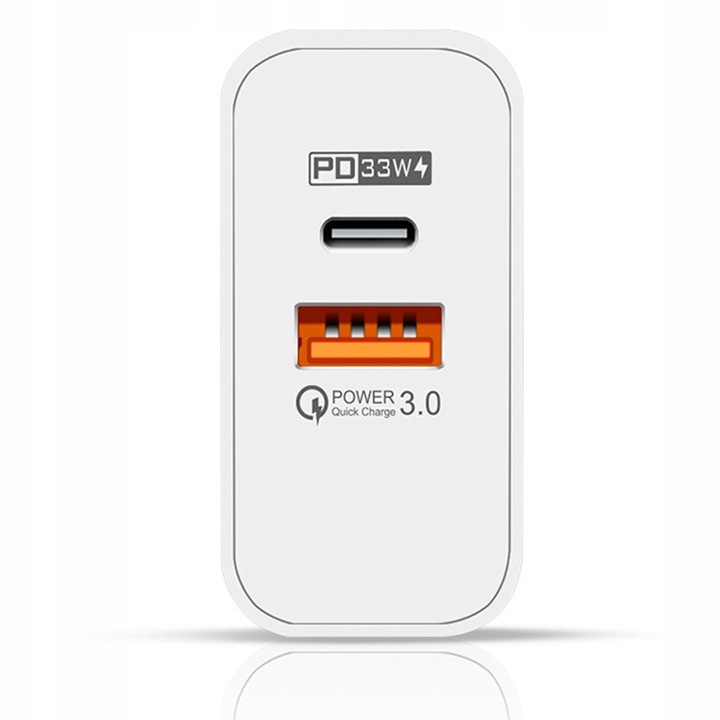 SZYBKA ŁADOWARKA 65W GaN USB-C USB-A FAST CHARGER PD QC + KABEL TYP C