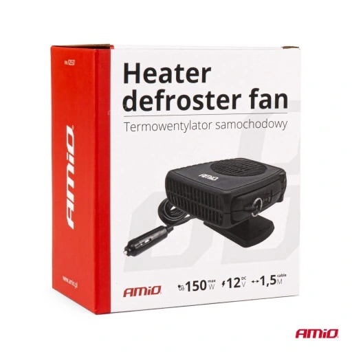TERMOWENTYLATOR SAMOCHODOWY FARELKA GRZEJNIK ODMRAŻACZ ZAPALNICZKA 12V 150W