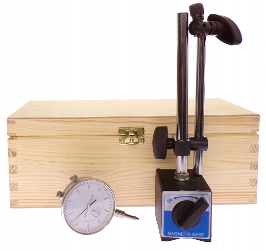 CZUJNIK ZEGAROWY 0-10 0,01 DO SPRAWDZANIA BICIA + UCHWYT STATYW MAGNETYCZNY