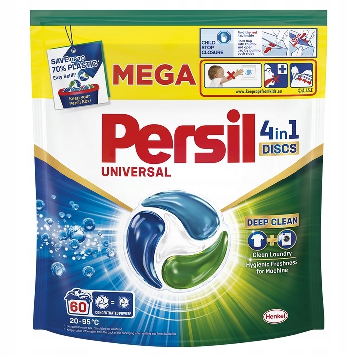 Persil Discs Color Regular Kapsułki do Prania 4w1 Mix 60 szt. x2