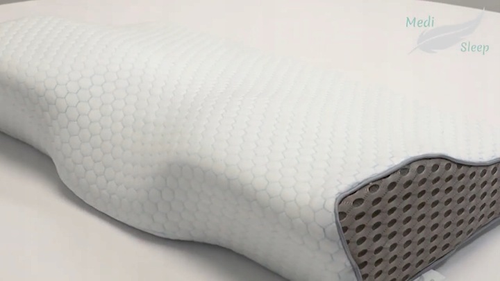 PODUSZKA ORTOPEDYCZNA DO SPANIA NA BOKU I BRZUCHU PROFILOWANA PIANKA MEMORY