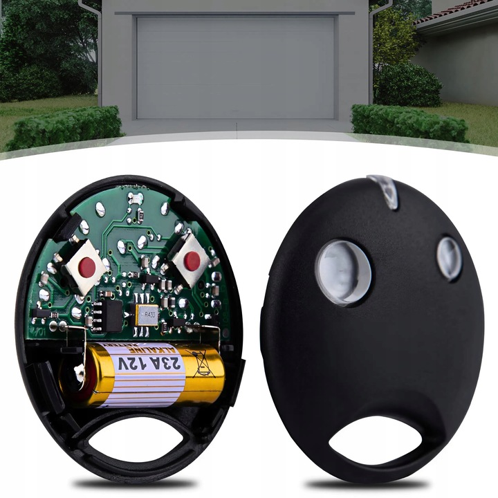 PILOT DO BRAMY GARAŻOWEJ NICE SMILO 2KANAŁY 433MHZ ZAMIENNIK BRELOK OKRĄGŁY