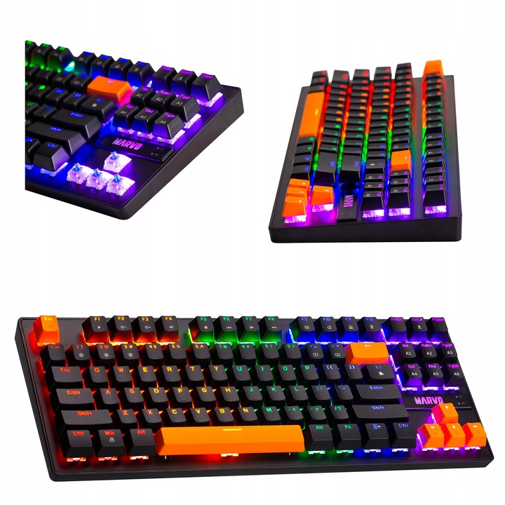 Klawiatura Mechaniczna Krone 87 RGB Gaming anty-ghosting KG901c