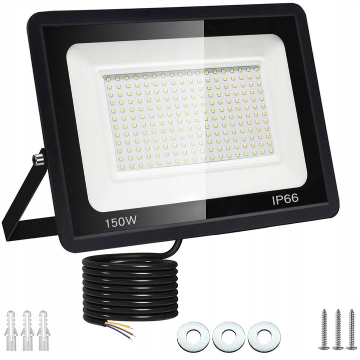 HALOGEN LED NAŚWIETLACZ LAMPA 150W REFLEKTOR SZKŁO HARTOWANE 14500lm