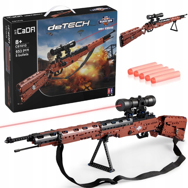 CADA KLOCKI KONSTRUKCYJNE KARABIN 653 EL + NABOJE