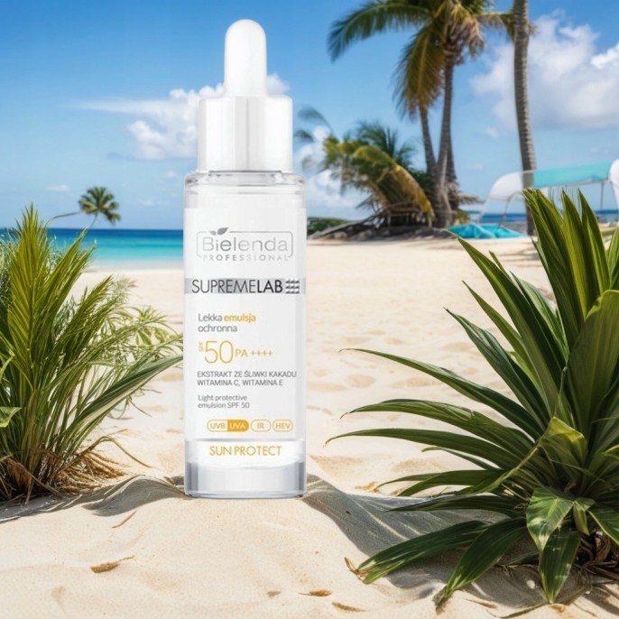 BIELENDA SUPREMELAB EMULSJA OPALANIA OCHRONNA SPF50 PA ++++ UVA UVB IR HEV