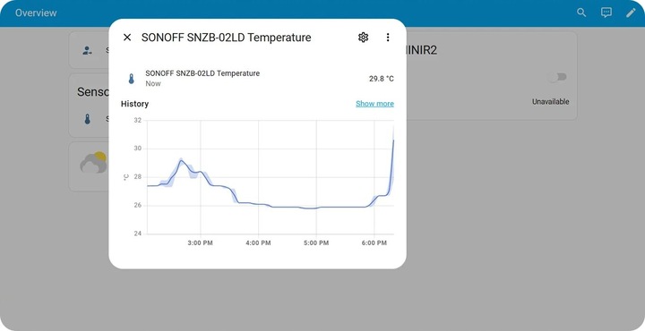 Sonoff SNZB-02LD Termometr Zigbee z sondą 1.5m IP65 wyświetlacz LCD