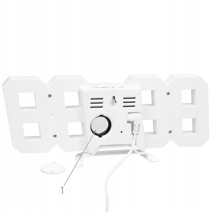 4w1 Zegar cyfrowy LED 3D ścienny stojący budzik termometr data alarm