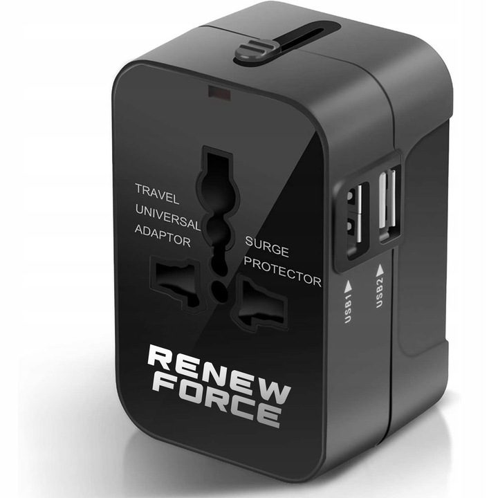 Uniwersalna Przejściówka ADAPTER Gniazda USA UK EU AUST Ładowarka USB