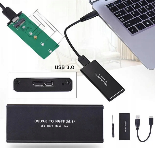 ADAPTER DYSKU SSD M.2 USB 3.0 NGFF OBUDOWA M2 SATA