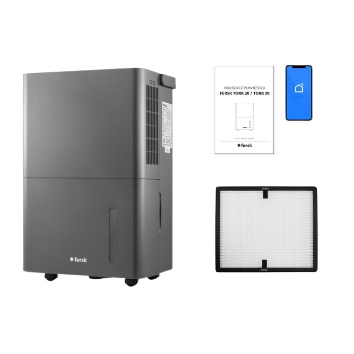 Osuszacz powietrza pochłaniacz wilgoci FERSK TORR 30 GR 30 l 60m² HEPA