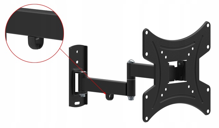 UCHWYT do TELEWIZORA 22 24 32 39 40 42 cale Wieszak TV OBROTOWY Extra Mocny