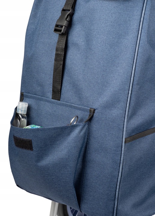 Wózek na zakupy ALU składany zakupowy torba na dużych kółkach 44l