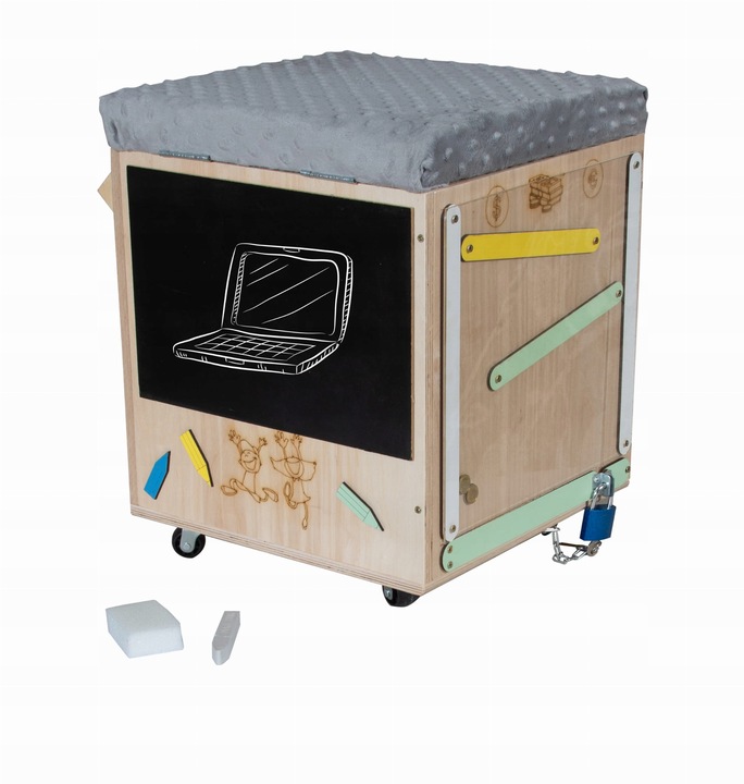 PUFA Manipulacyjna Na Zabawki Tablica Skrzynia