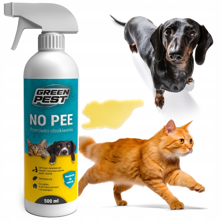 ŚRODEK PREPARAT SPRAY PŁYN NO PEE PRZECIW OBSIKIWANIU PSÓW I KOTÓW