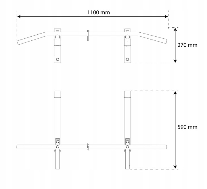 WYTRZYMAŁ DRĄŻEK PORĘCZ DO PODCIĄGANIA DO ŚCIANY 110 CM DO 250KG NA PREZENT