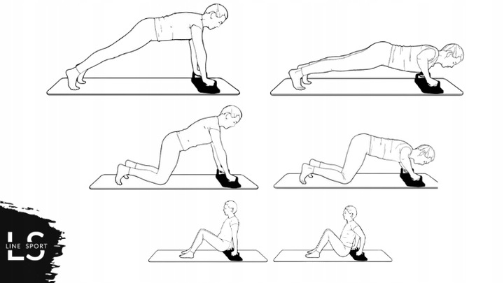 DESKA DO POMPEK WIELOFUNKCYJNA SOLIDNA TRENING SIŁA LINESPORT WSZECHSTRONNA