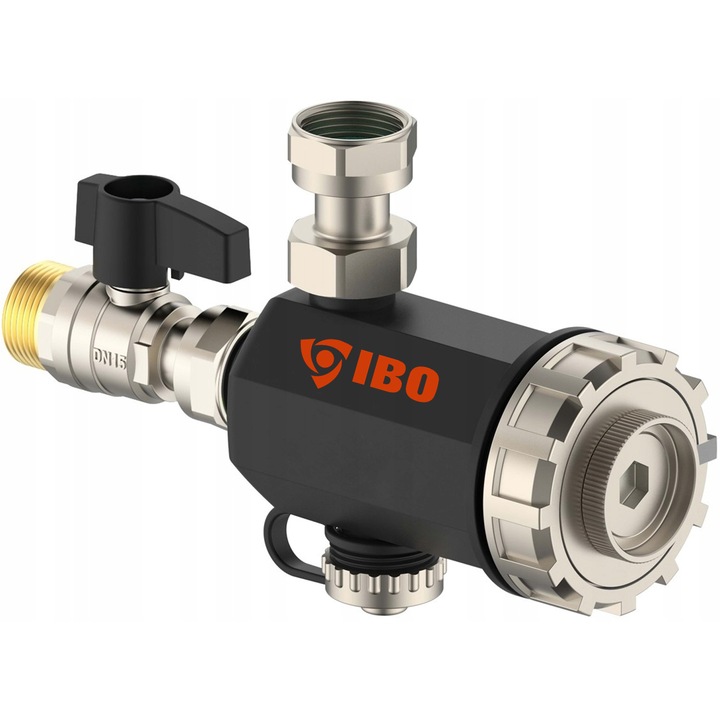 FILTR MAGNETYCZNY SEPARATOR ZANIECZYSZCZEŃ IBO 3/4 CALA DN20 KLUCZ ZAWÓR