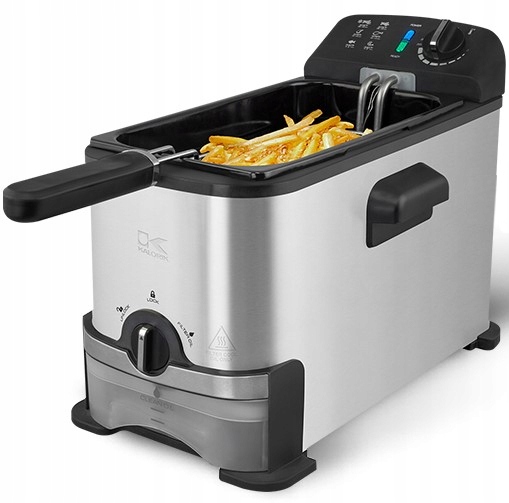 FRYTKOWNICA TRADYCYJNA OLEJOWA 3L FILTR OLEJU FRYTOWNICA TERMOSTAT