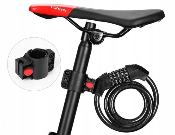 SOLIDNE ZAPIĘCIE ROWEROWE BLOKADA LINKA ROWERU NA SZYFR ANTYKRADZIEŻOWE