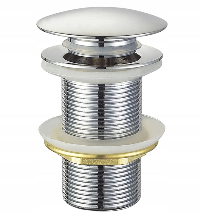 KOREK UMYWALKOWY SREBRNY KLIK-KLAK BEZ PRZELEWU do umywalki chrom połysk