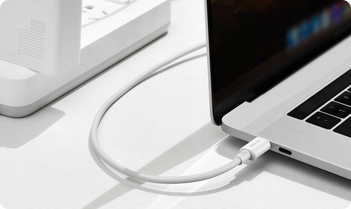 BASEUS MOCNY KABEL USB-C SZYBKIE ŁADOWANIE PRZEWÓD TYP-C PD 100W 5A QC 2M