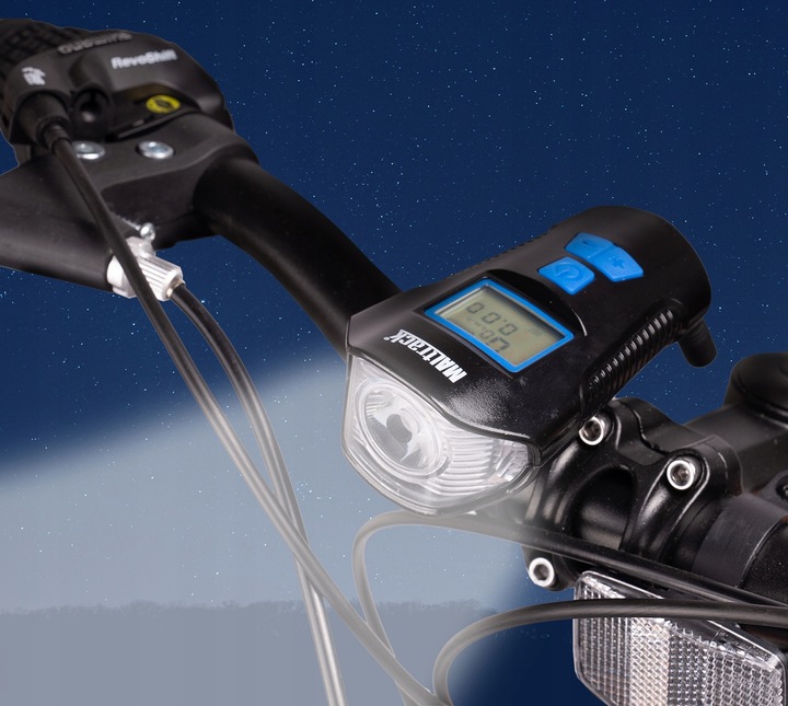 LAMPKA ROWEROWA AKUMULATOROWA LICZNIK KLAKSON PRZÓD TYŁ NA ROWER KABEL USB