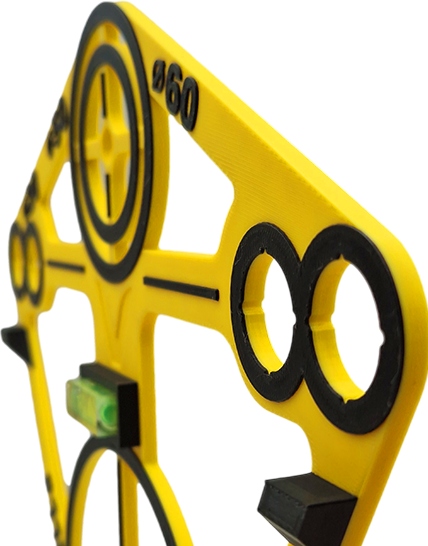 Szablon wzornik otworów GEBERIT do płytek toaleta mocny łazienka